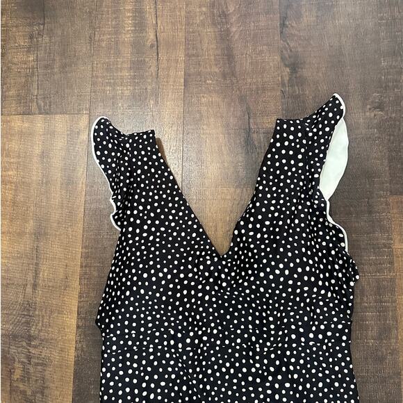 Summersalt Polka Dot One Piece Swimsuit Ruffle Straps Size 20 - Picture 3 of 6
